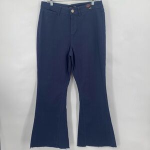 One Five One High Rise Flare Boho Pants Stretchy Raw Hem Casual Size 14/32